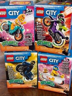 LEGO CITY STUNTZ BIKE BUNDLE X4 ALL UNOPENED